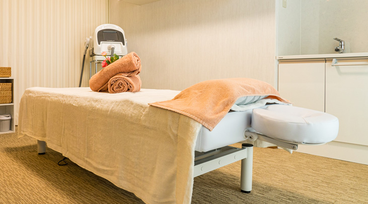 完全個室完備・女性セラピストが施術担当